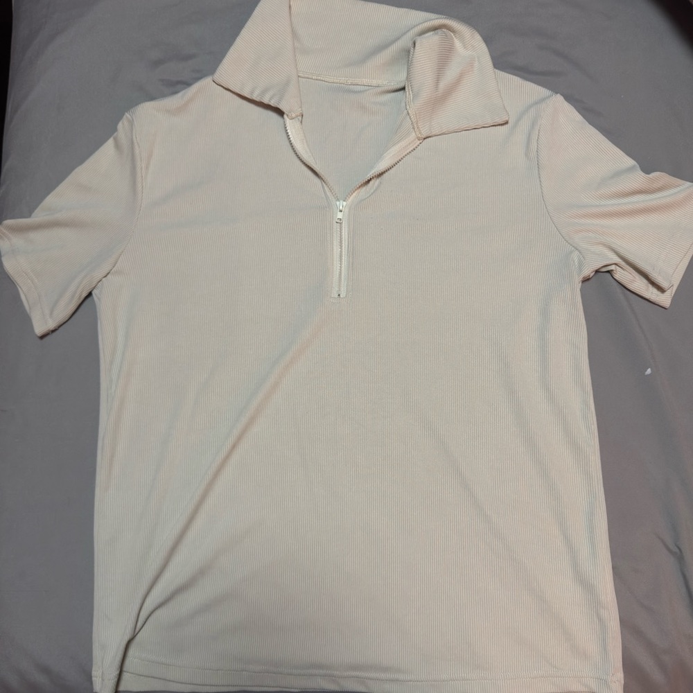Women’s rights Cream Short Sleeve Polo Shirt